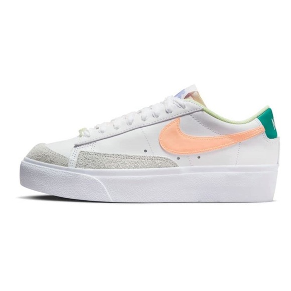 Nike Shoes - NWOT Nike Women's Low Platform Casual Dj0292 Blazer Shoes, White/Peach Cream 9.5